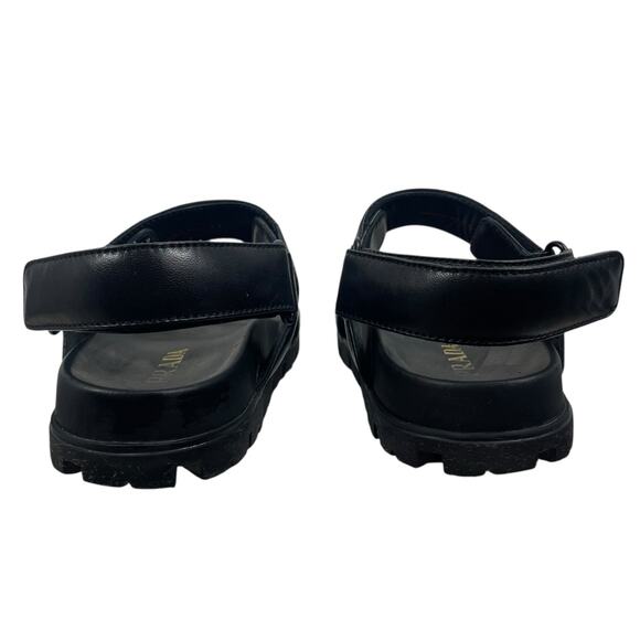 Prada Calzature Donna Logo 20mm Dad Sandal Black Nappa Leather Size 37 - Picture 11 of 15